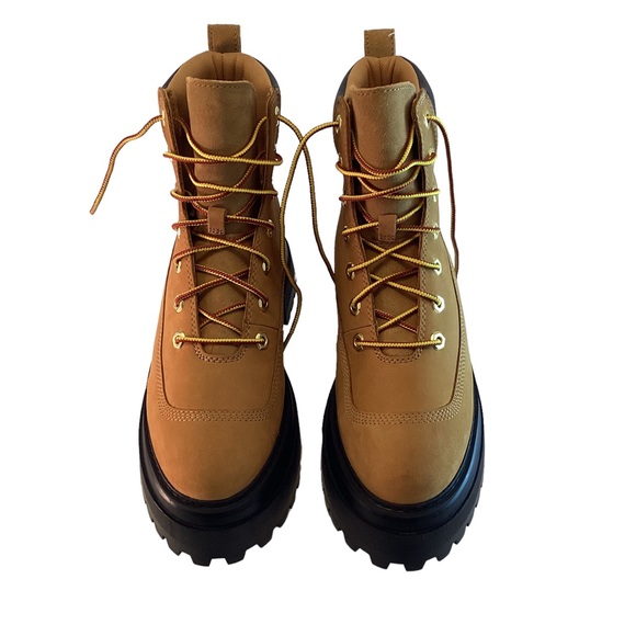 Timberland Boots Wheat Sky Platform Chunky Boots Lace Up Women's 8.5 - Picture 13 of 14